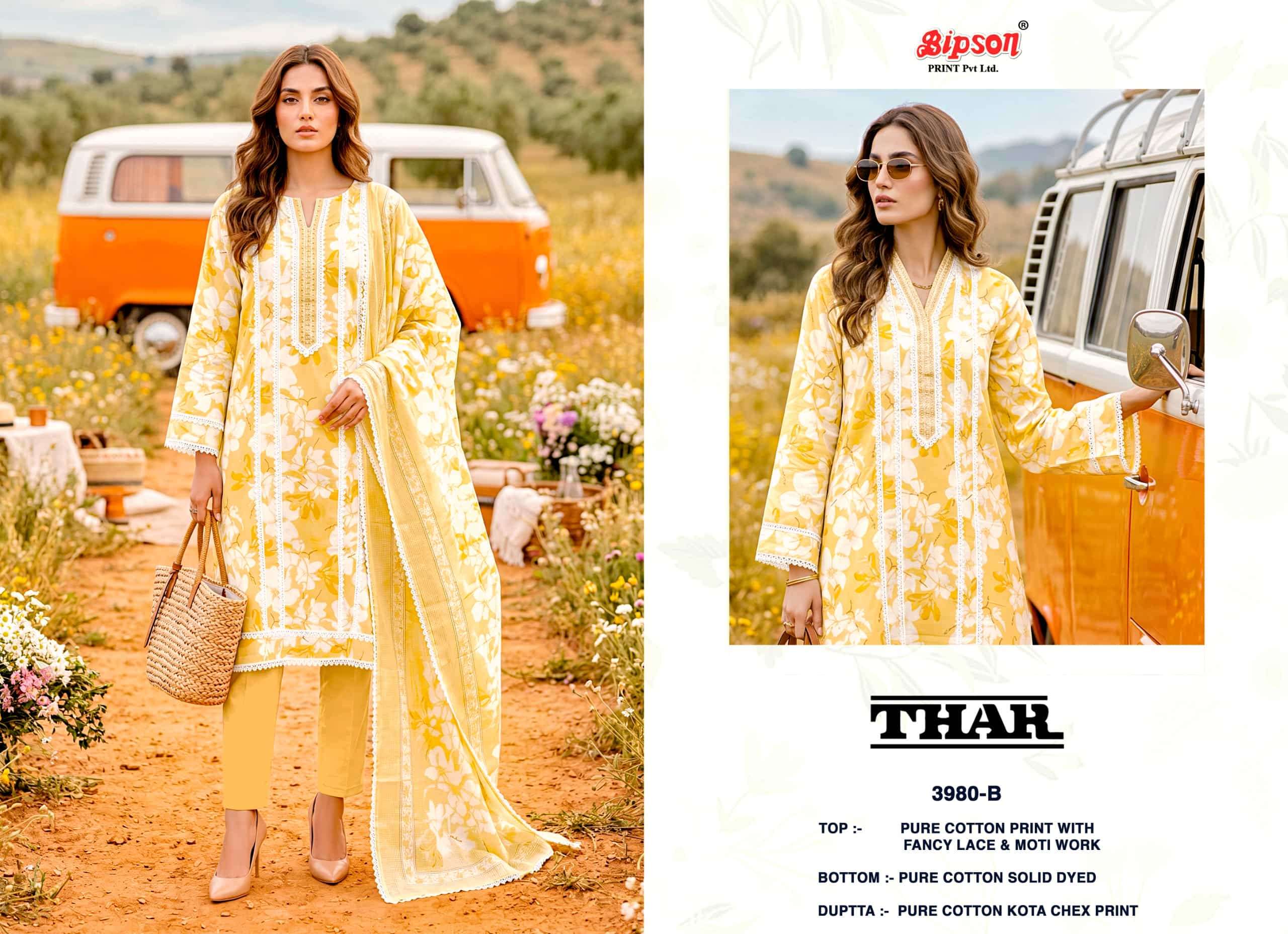 Bipson Thar 3980 Pure Cotton Dress Material