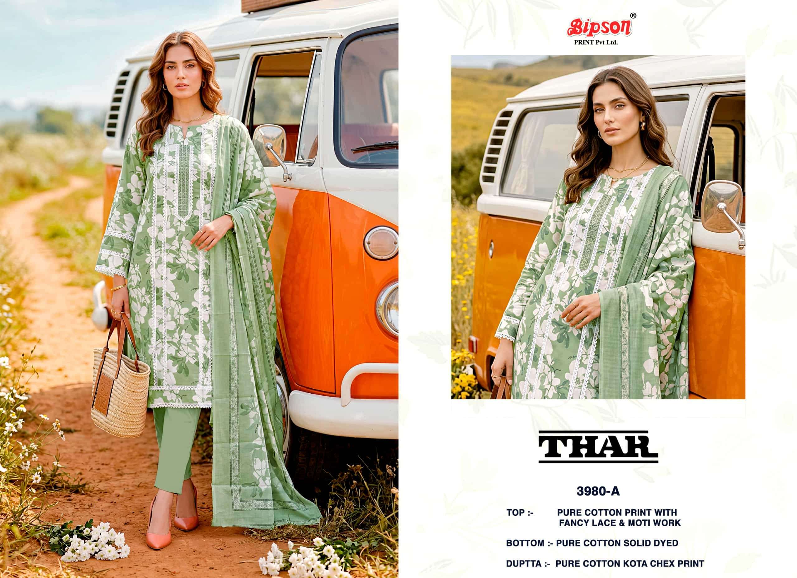 Bipson Thar 3980 Pure Cotton Dress Material