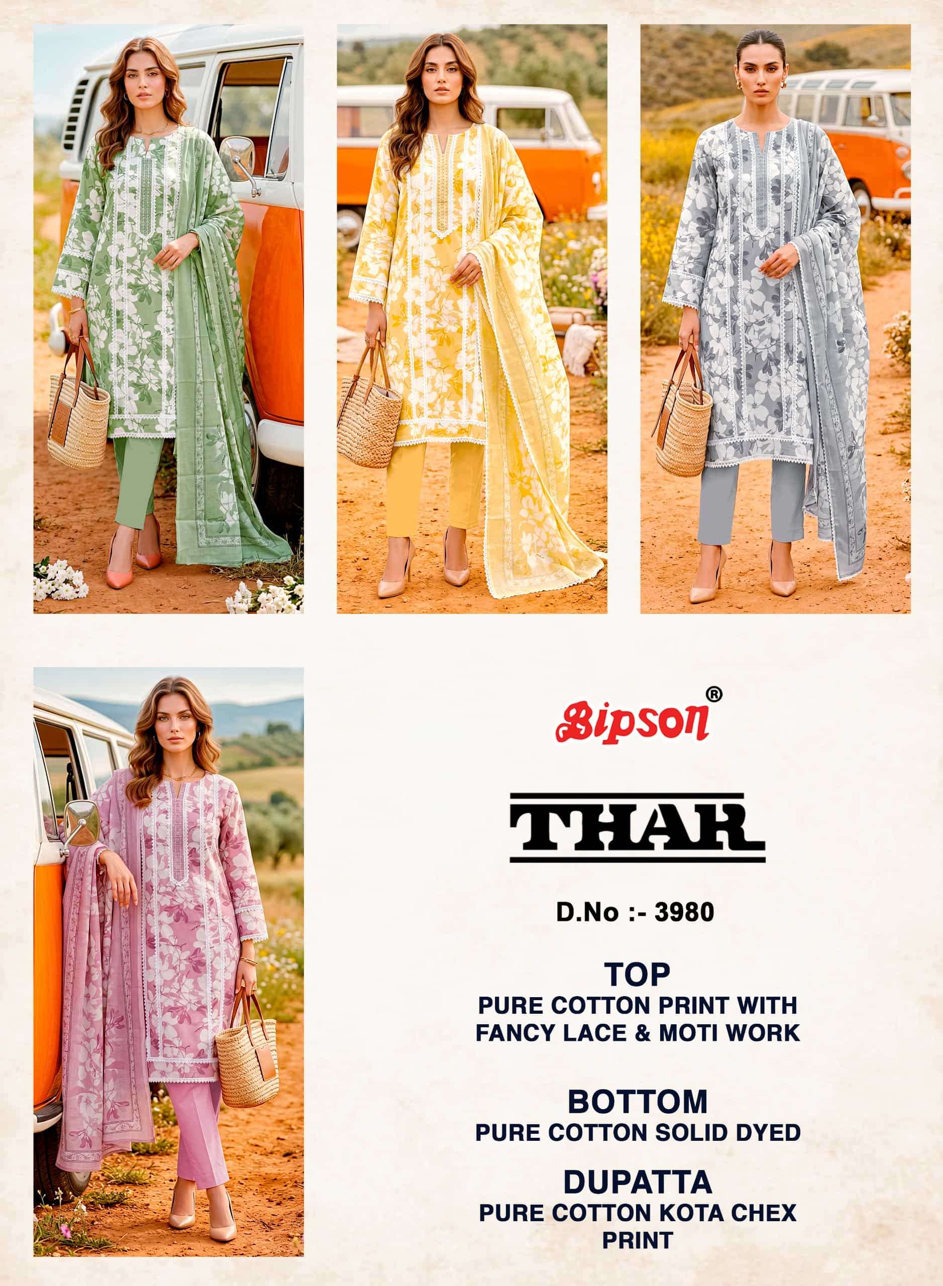 Bipson Thar 3980 Pure Cotton Dress Material