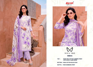 Bipson Xev 9e 4038 Pure Cotton Cambric Dress Material - Amrah Wholesale