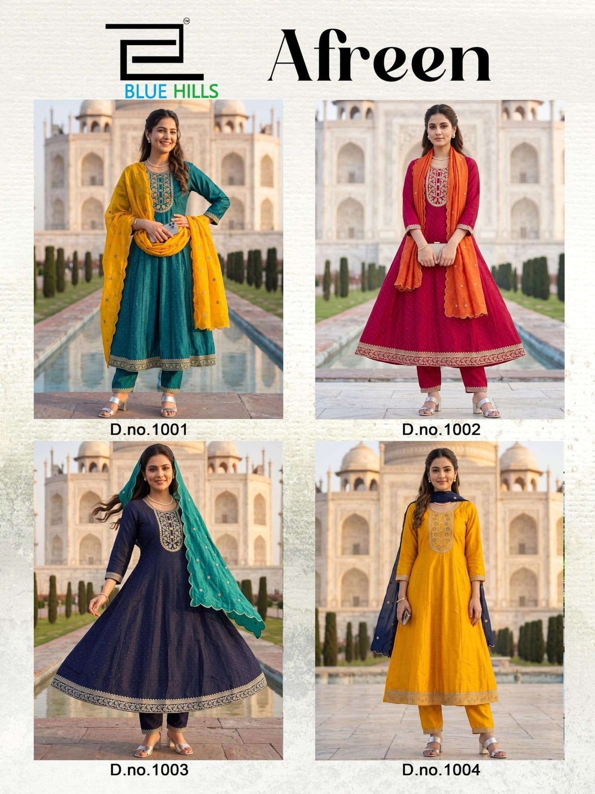 Blue Hills Afreen Vichitra Silk Embroidery Stitched Dresses - Amrah Wholesale