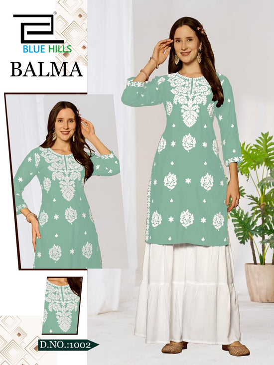 Blue Hills Balma Rayon Kurti Pant Set