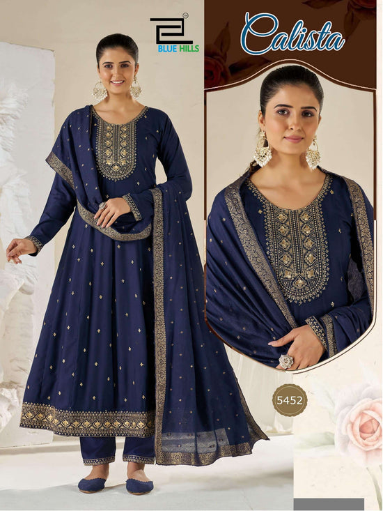 BLUE HILLS CALISTA Muslin Stitched Sequins Work Dresses