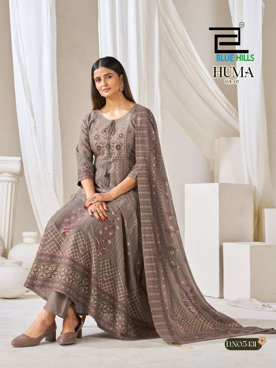 BLUE HILLS HUMA VOL-5 Chanderi Embroidered Salwar Suit Set - Amrah Wholesale