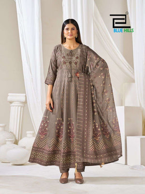 BLUE HILLS HUMA VOL-5 Chanderi Embroidered Salwar Suit Set - Amrah Wholesale