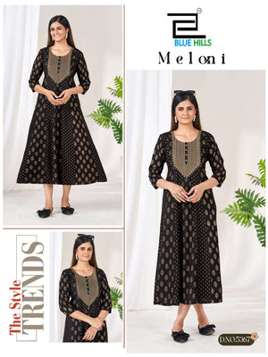 Blue Hills Meloni Rayon Printed Gown
