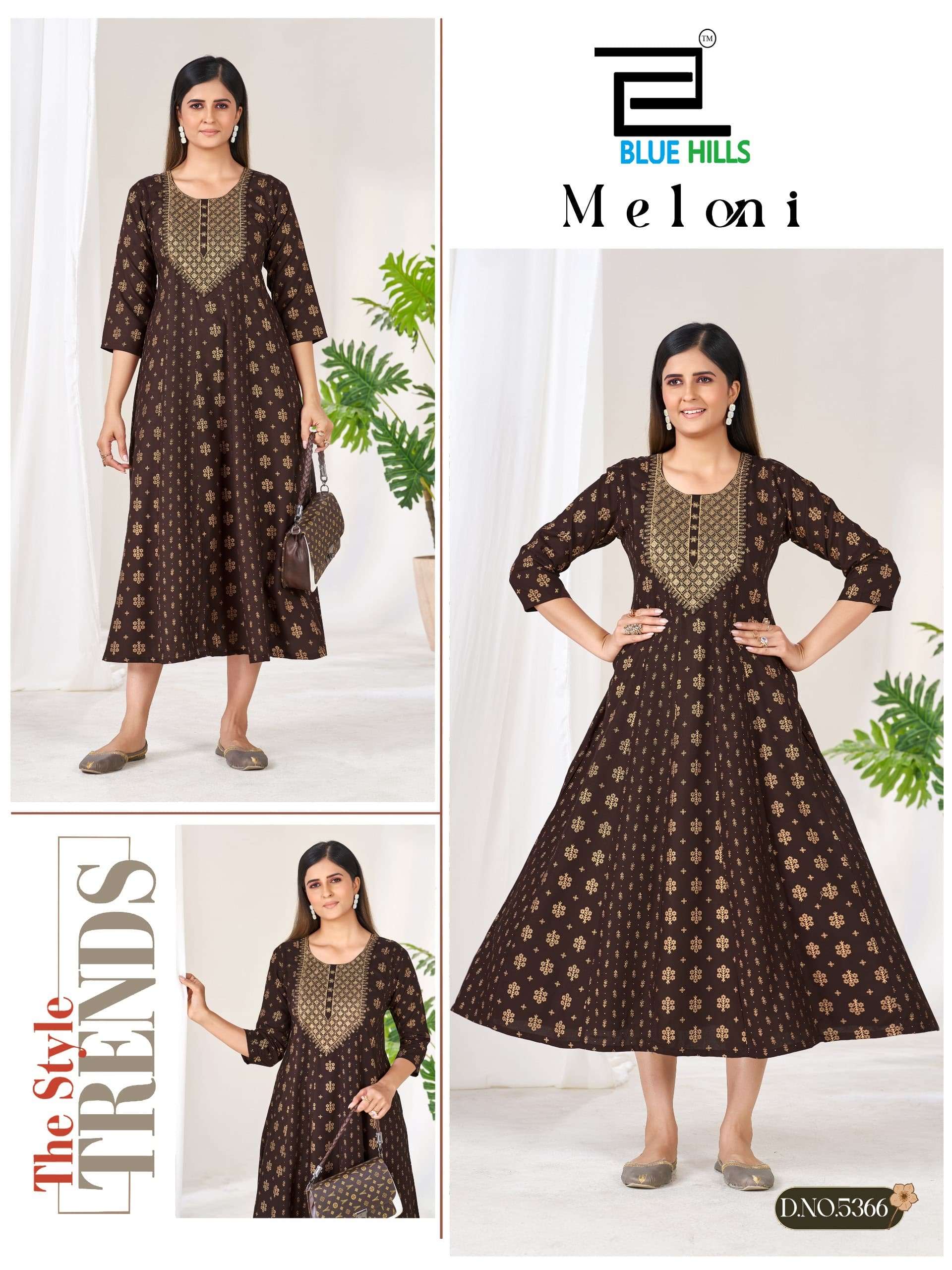 Blue Hills Meloni Rayon Printed Gown