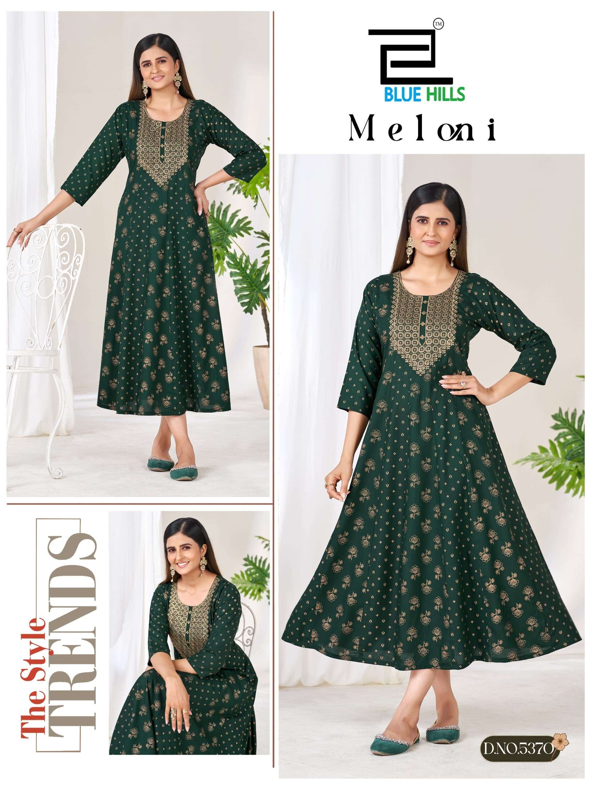 Blue Hills Meloni Rayon Printed Gown