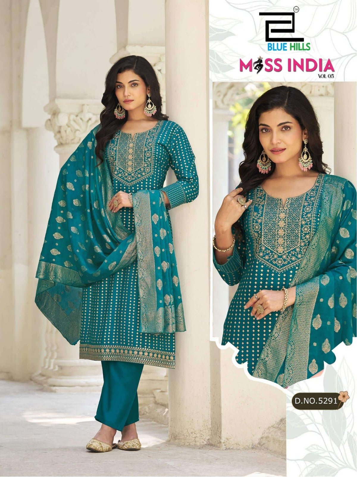 BLUE HILLS MISS INDIA VOL - 5 Rayon Salwar Suit Set - Amrah Wholesale