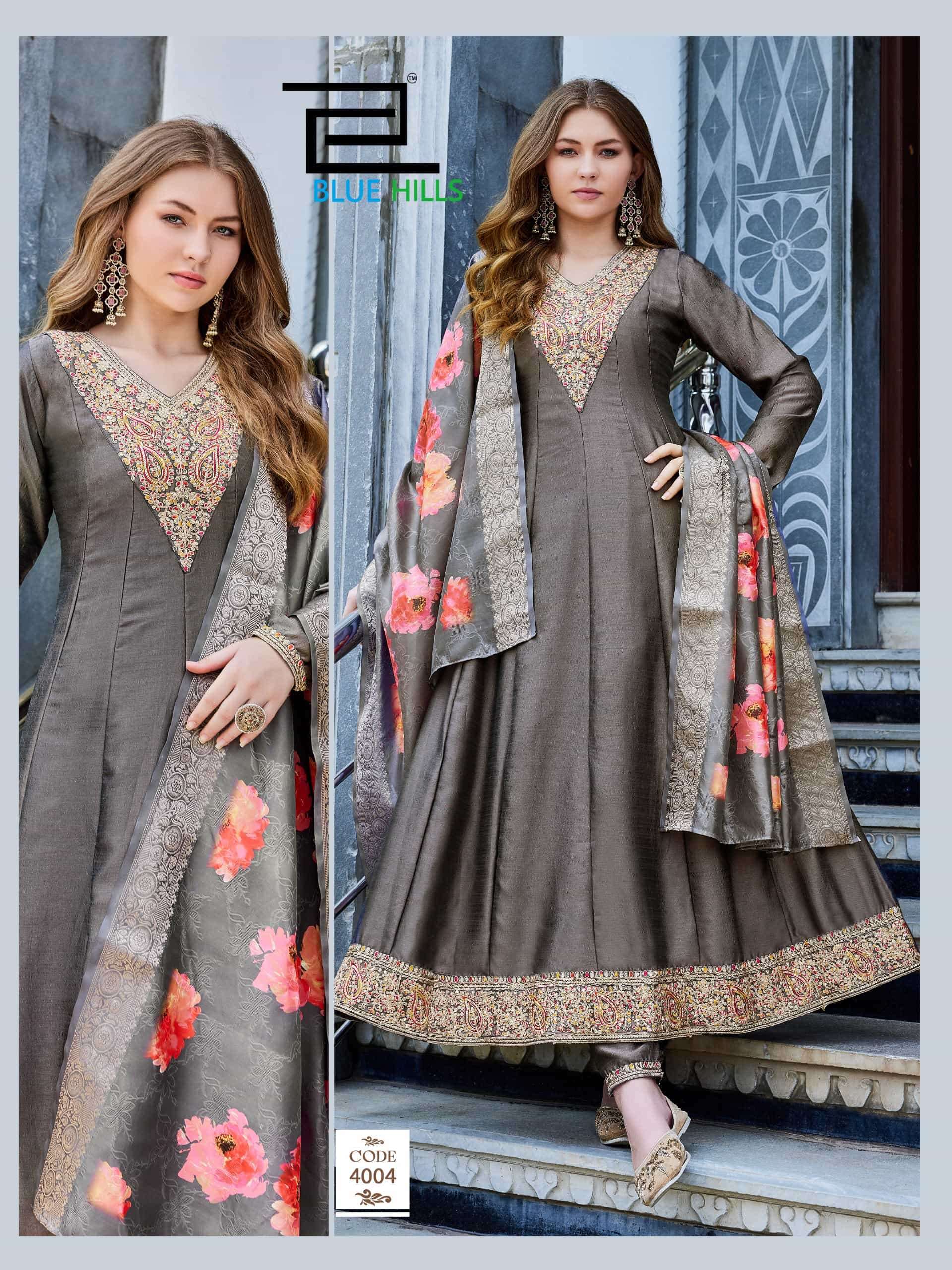 BLUE HILLS PARINEETI Vichitra Silk Embroidery Salwar Suit Set