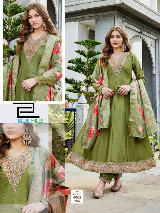 BLUE HILLS PARINEETI Vichitra Silk Embroidery Salwar Suit Set