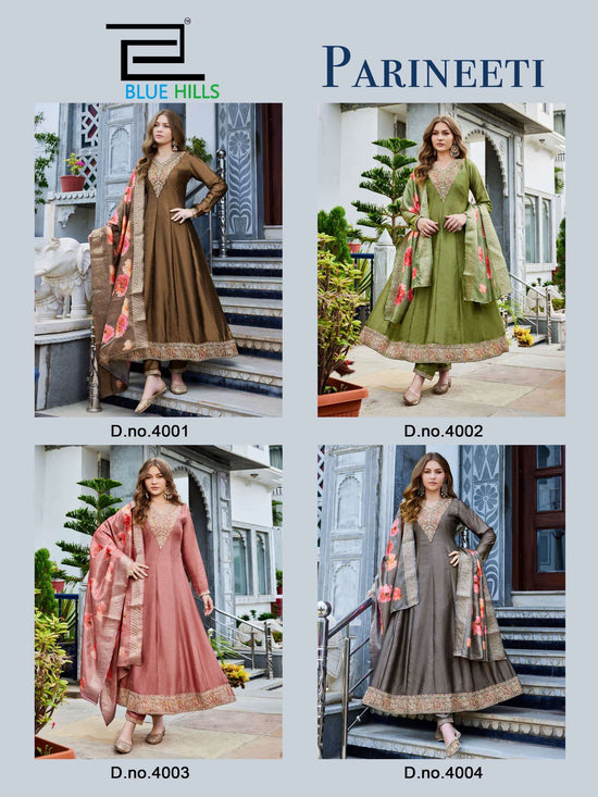 BLUE HILLS PARINEETI Vichitra Silk Embroidery Salwar Suit Set