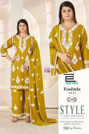 Blue Hills Rashida Vol 3 Rayon Thread Work Kurti Set