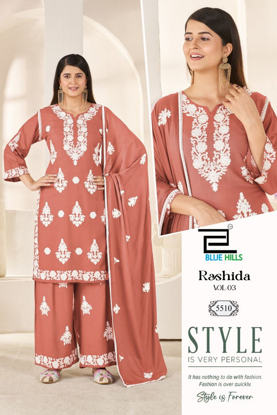 Blue Hills Rashida Vol 3 Rayon Thread Work Kurti Set