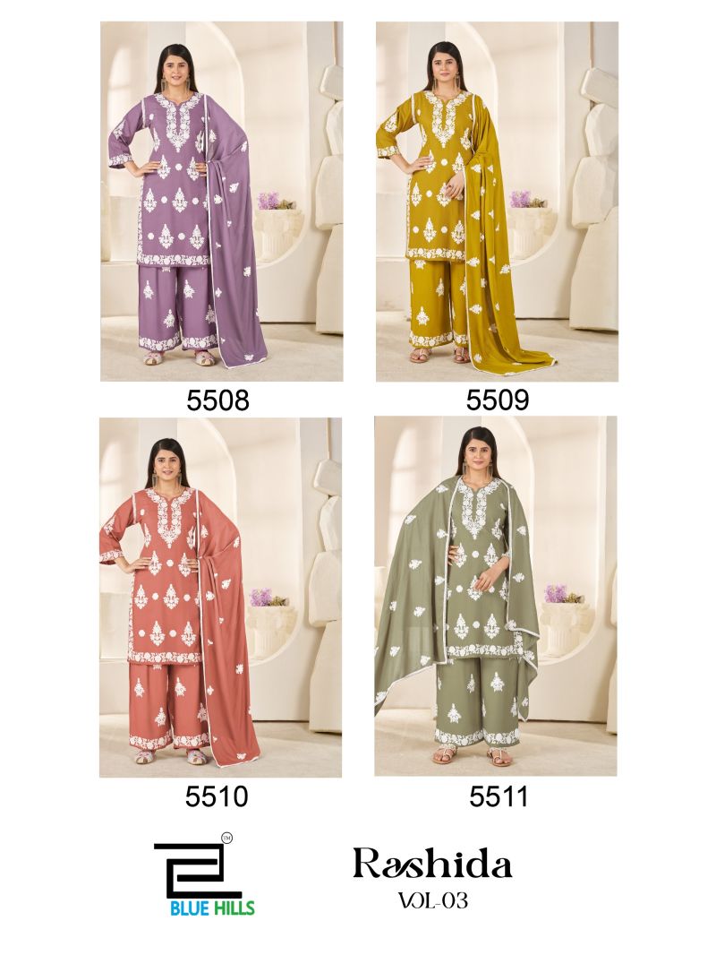 Blue Hills Rashida Vol 3 Rayon Thread Work Kurti Set