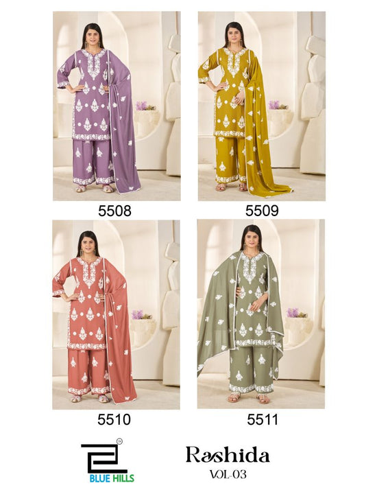 Blue Hills Rashida Vol 3 Rayon Thread Work Kurti Set