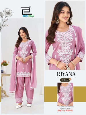 Blue Hills Riyana Rayon Embroidered Suit Set