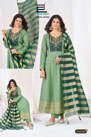 Blue Hills Royal Queen Rayon Sequence Embroidered Salwar Suit Set - Amrah Wholesale