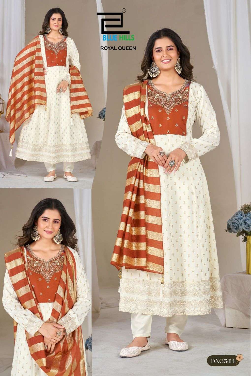 Blue Hills Royal Queen Rayon Sequence Embroidered Salwar Suit Set - Amrah Wholesale