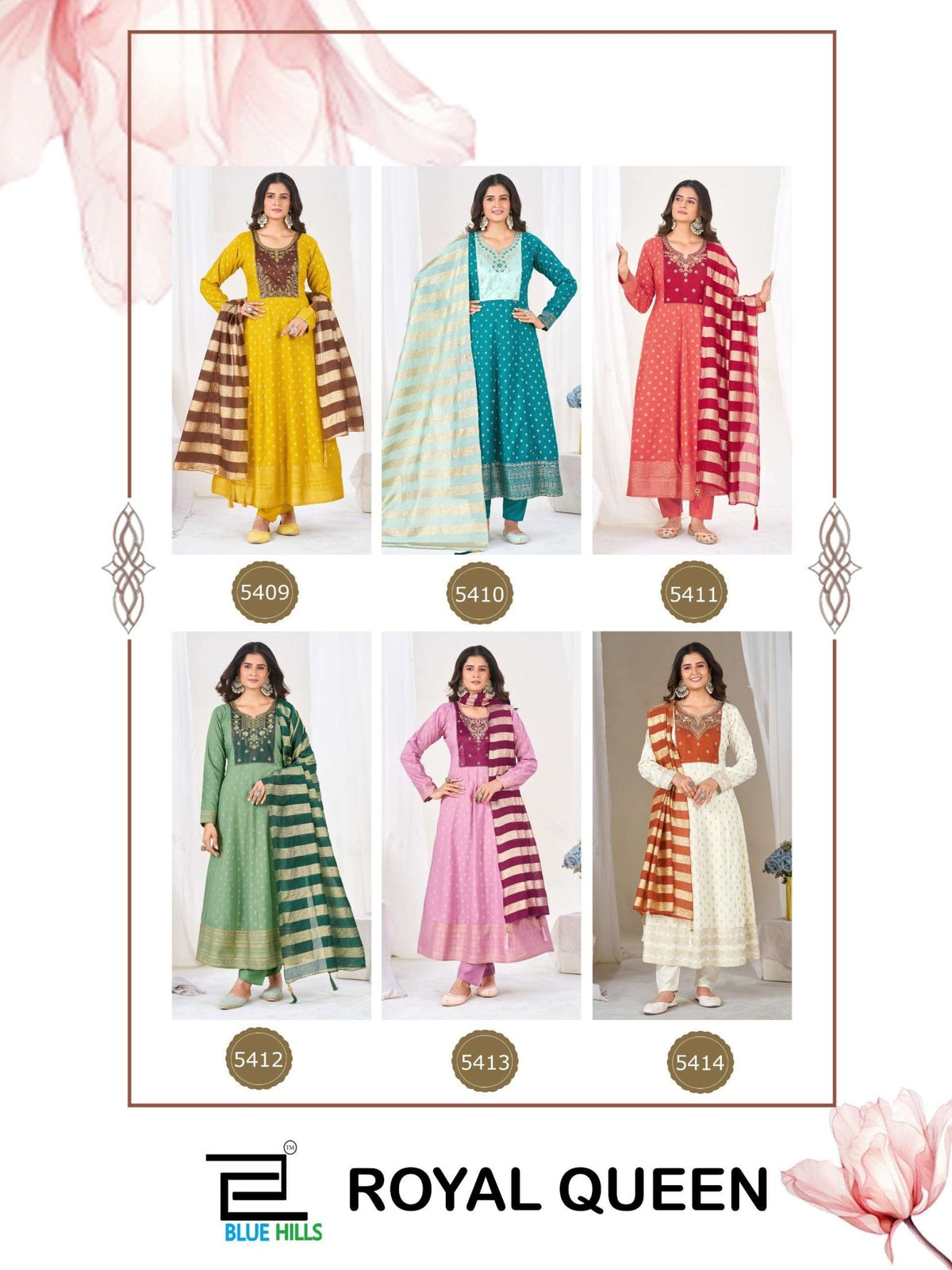 Blue Hills Royal Queen Rayon Sequence Embroidered Salwar Suit Set - Amrah Wholesale
