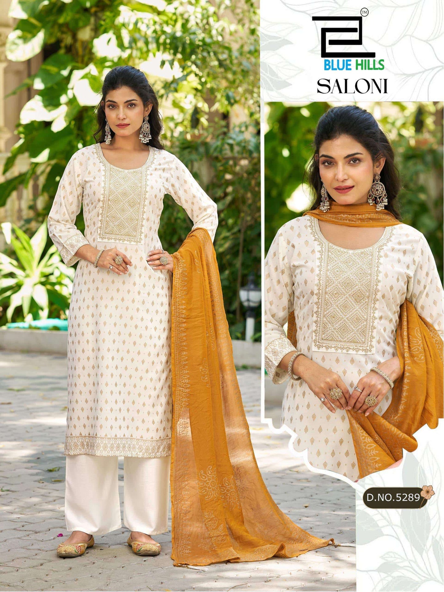 BLUE HILLS SALONI Chanderi Embroidery Salwar Suit Set