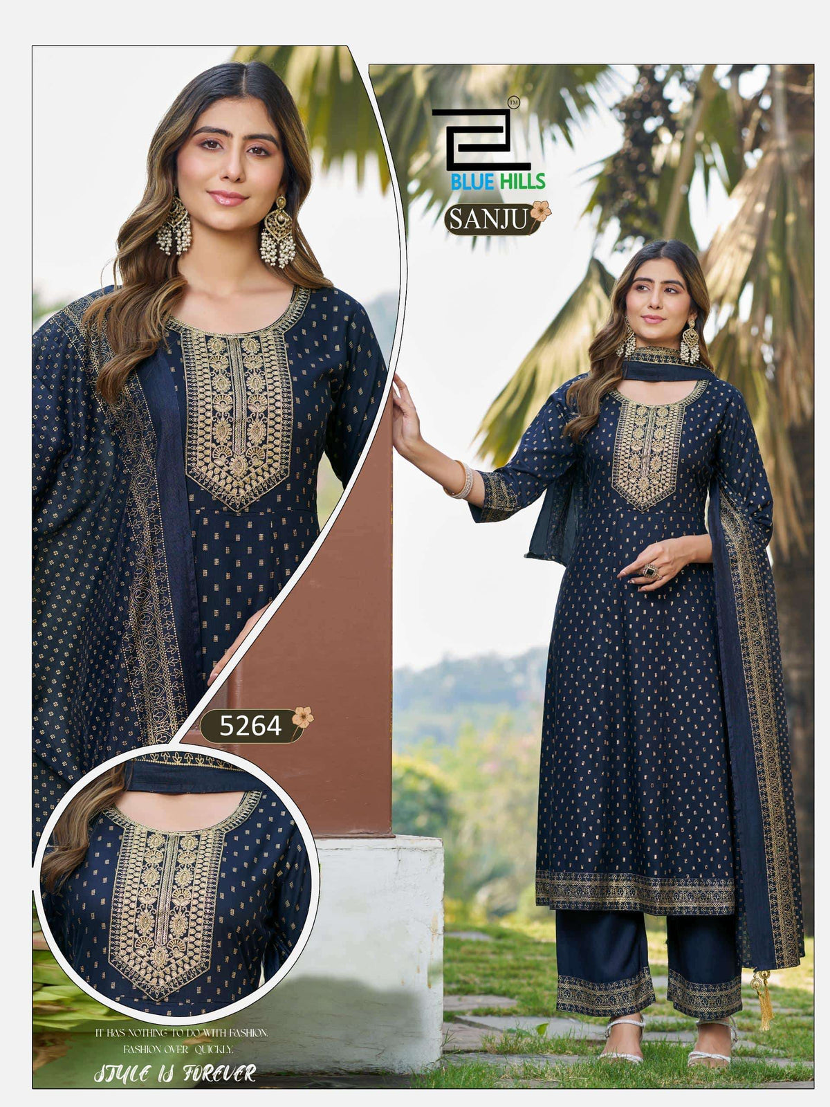 Blue Hills Sanju Series Rayon Salwar Suit Set - Amrah Wholesale