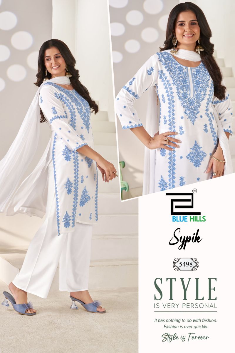 Blue Hills Sypik Rayon Thread Work Kurti Set