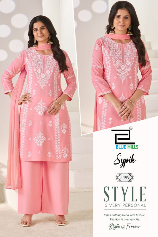Blue Hills Sypik Rayon Thread Work Kurti Set