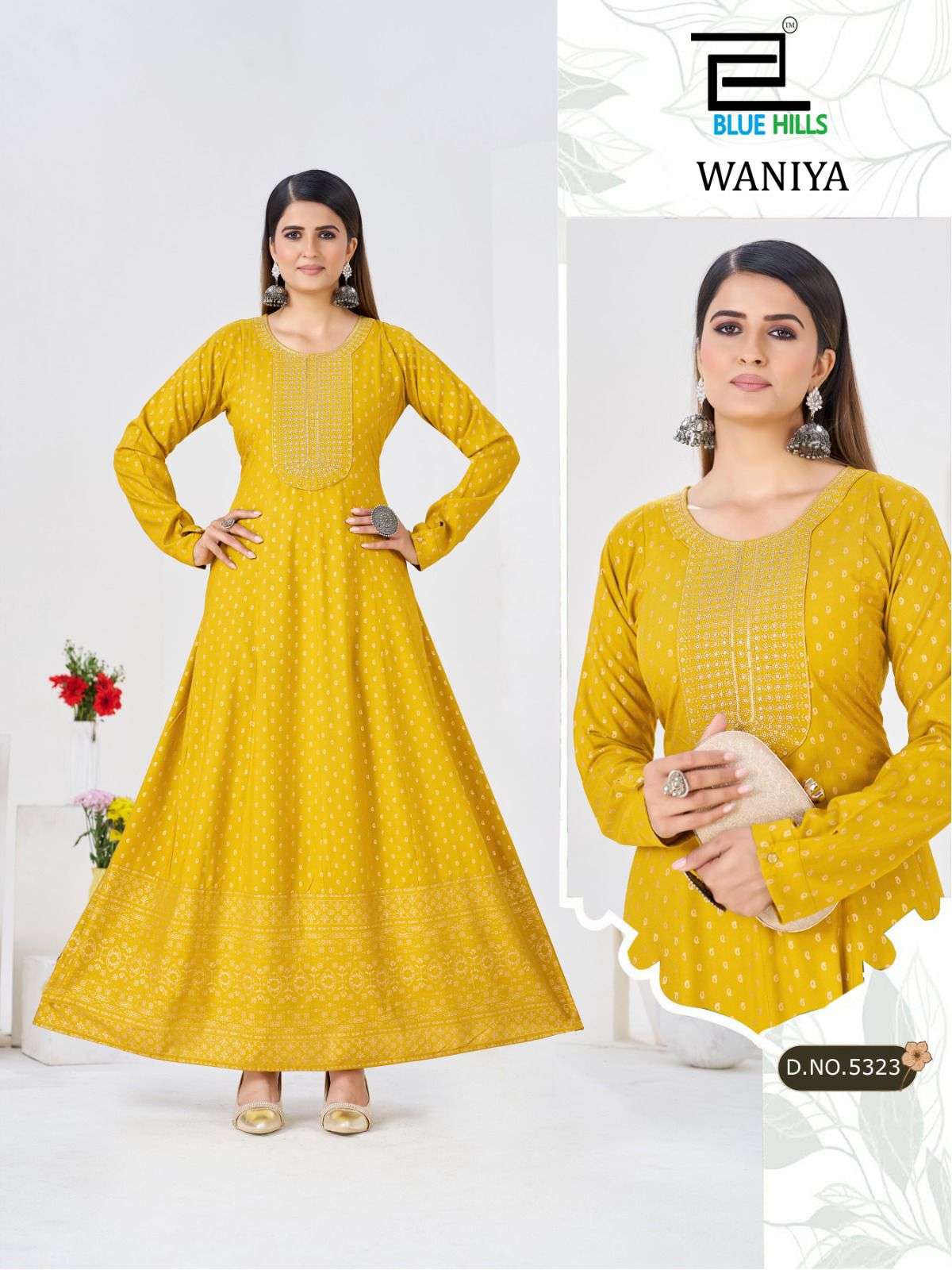 Blue Hills Waniya Rayon Kurti Pant Dupatta Set