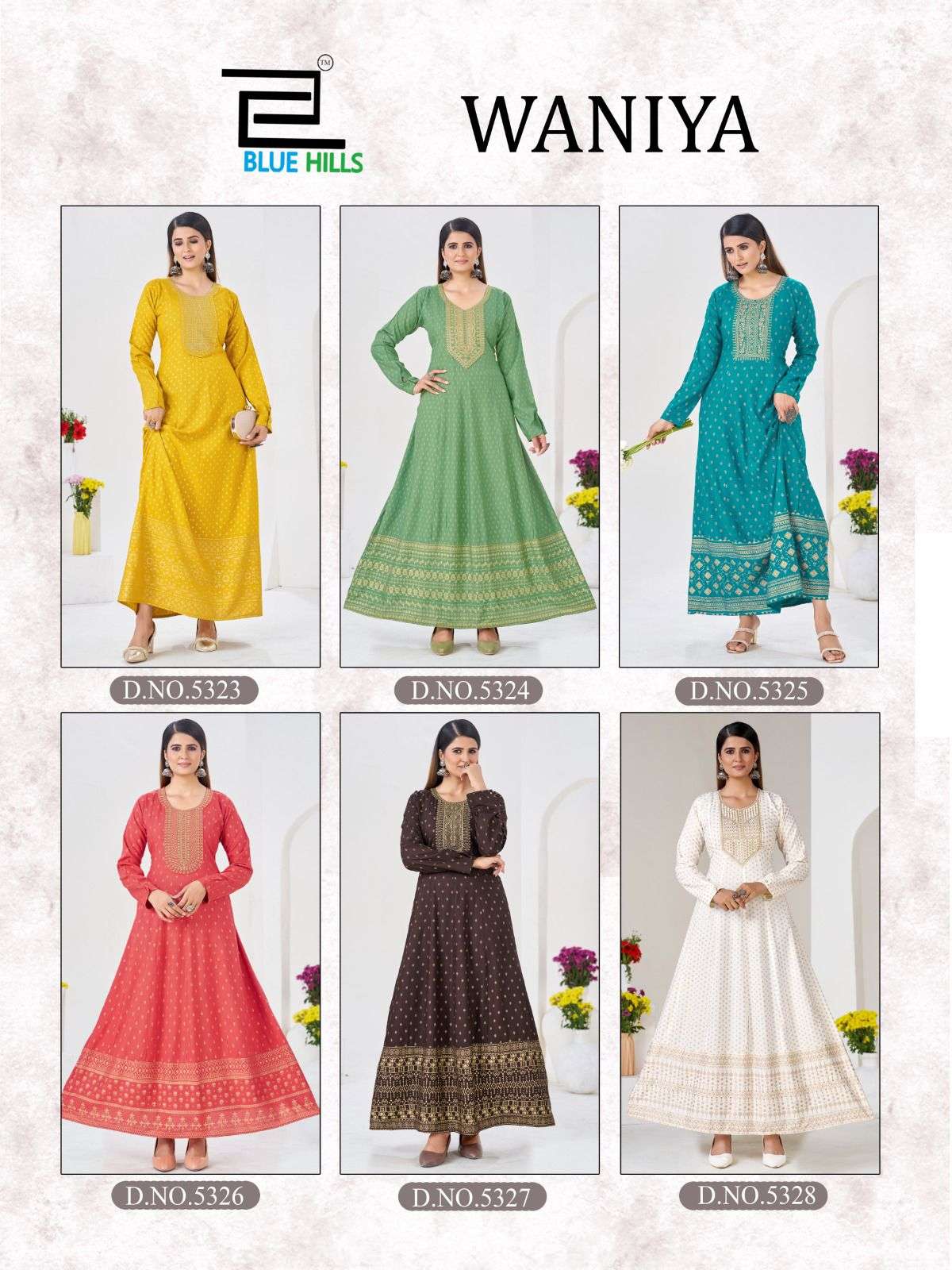 Blue Hills Waniya Rayon Kurti Pant Dupatta Set