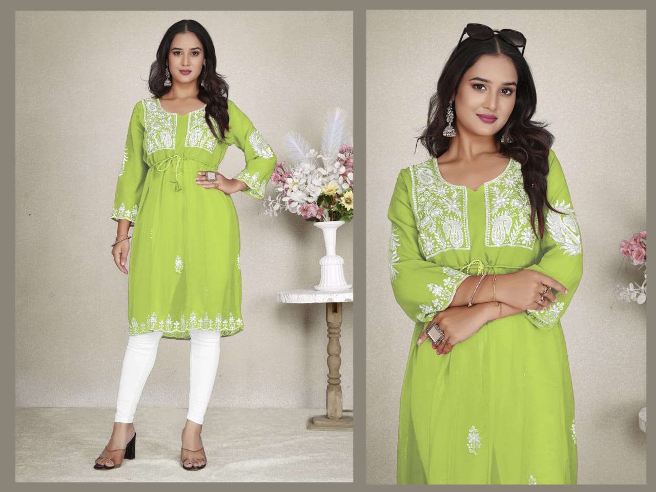 BLUE HILLS WESTERN VOL-1 Georgette Embroidered Kurti