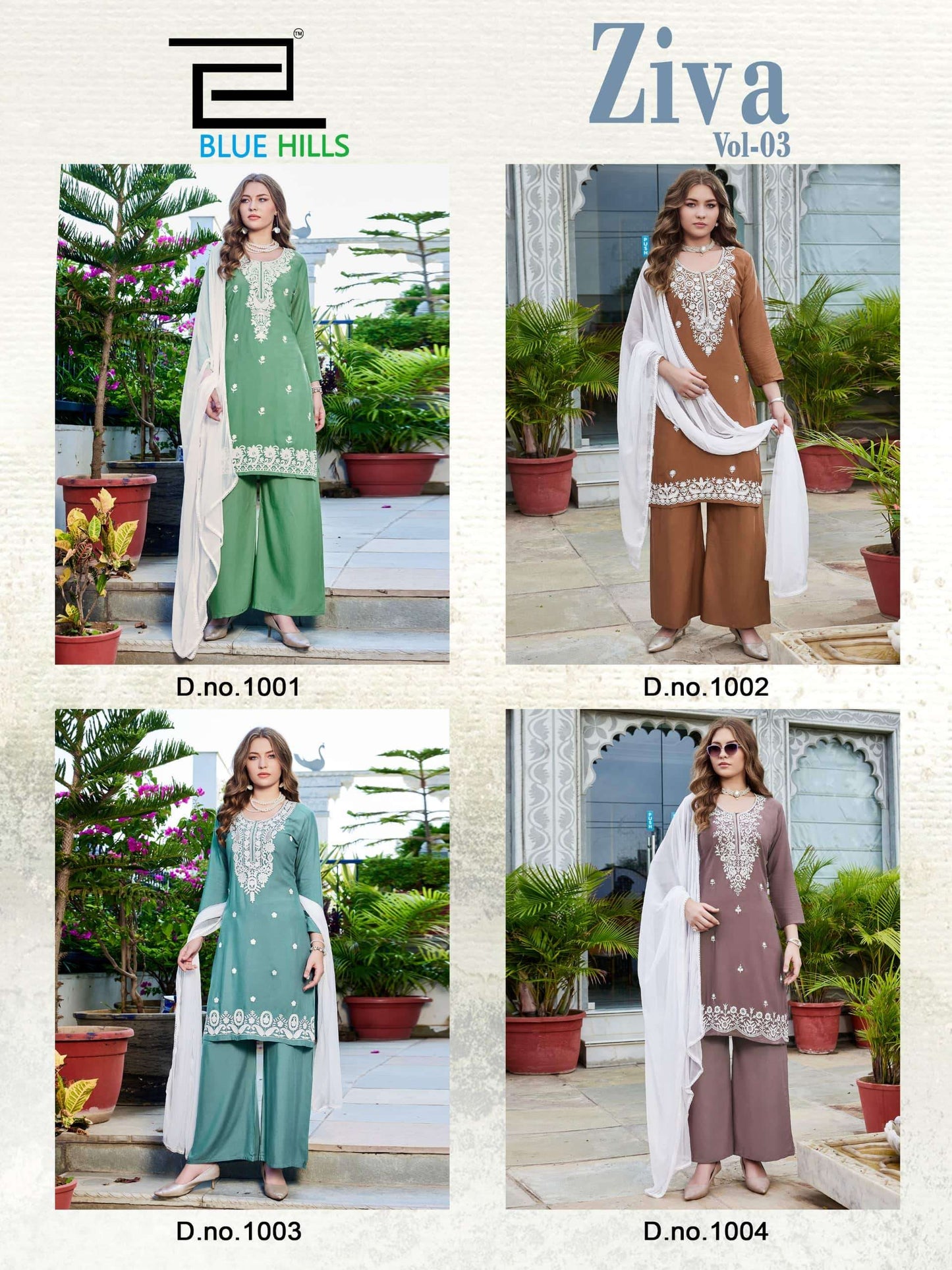 BLUE HILLS ZIVA VOL-3 Rayon Embroidery Salwar Suit Set