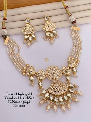 Brass High Gold Kundan Hasdi Set 4