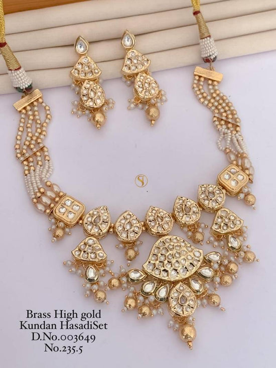 Brass High Gold Kundan Hasdi Set 5