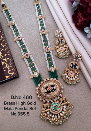 Brass High Gold Mala Pendal Set 13