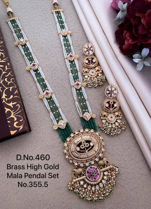 Brass High Gold Mala Pendal Set 13