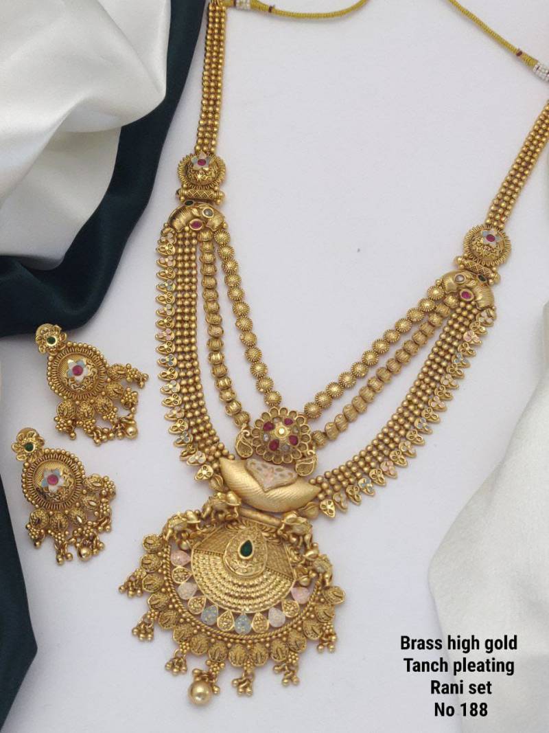Brass High Gold Tanch Pleating Rani Set 2