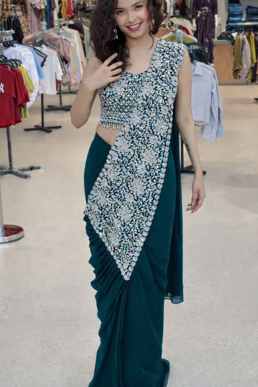 Bt 7146 Faux Georgette Saree Wholesale Catalogue - Amrah Wholesale