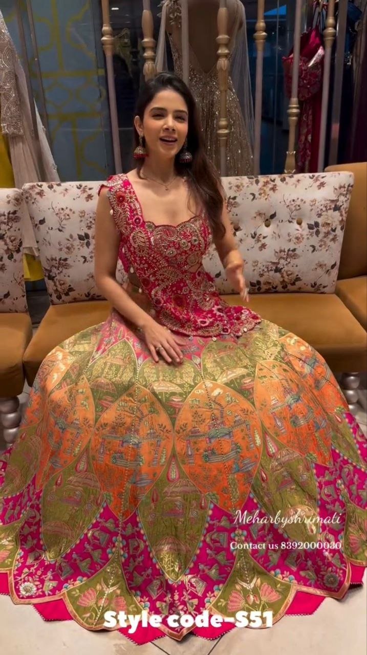 BT 7156 Crepe Digital Printed Designer Lehenga Choli With Shrug - Amrah Wholesale