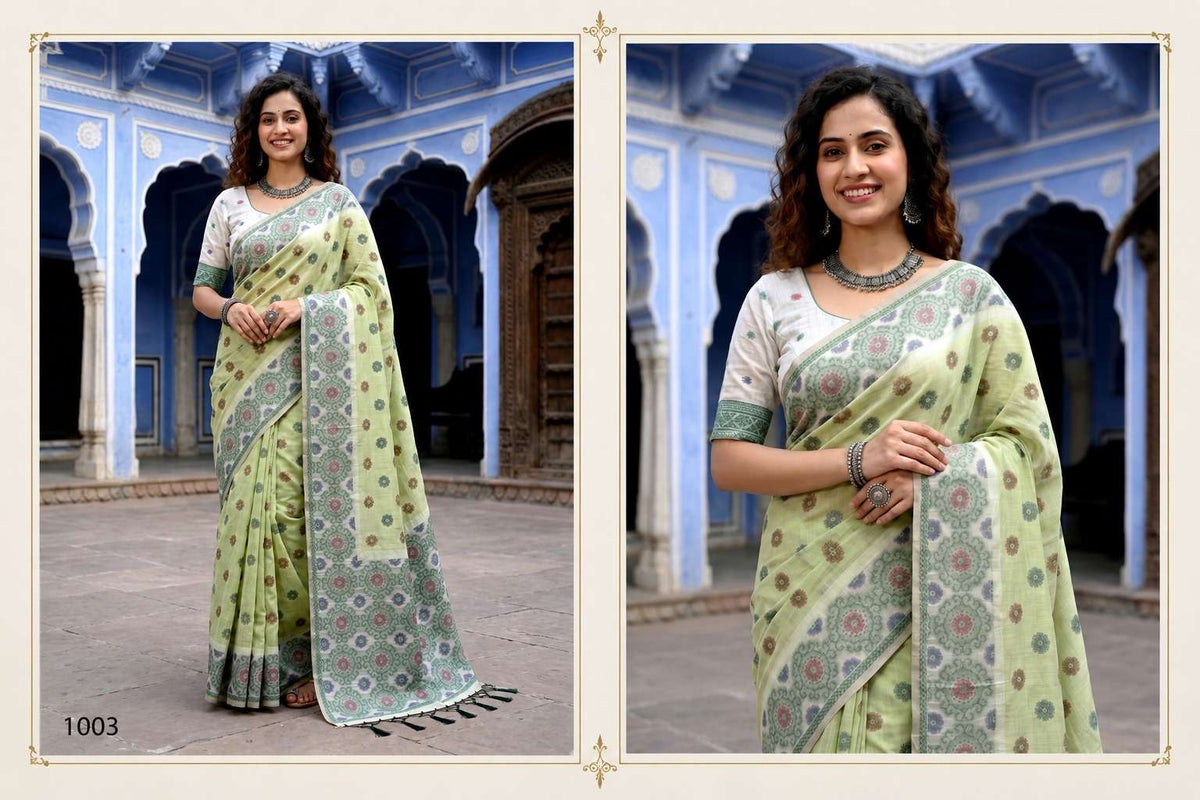 Bunawat Aananya Cotton Printed Sarees Wholesale Catalog With Blouse Piece - Amrah Wholesale