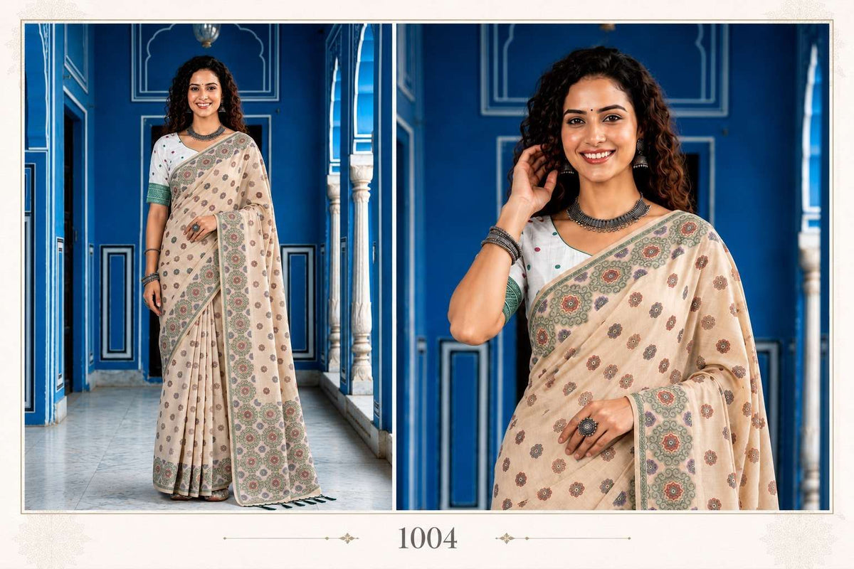Bunawat Aananya Cotton Printed Sarees Wholesale Catalog With Blouse Piece - Amrah Wholesale