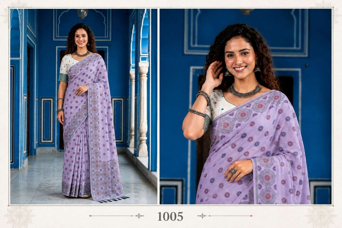 Bunawat Aananya Cotton Printed Sarees Wholesale Catalog With Blouse Piece - Amrah Wholesale