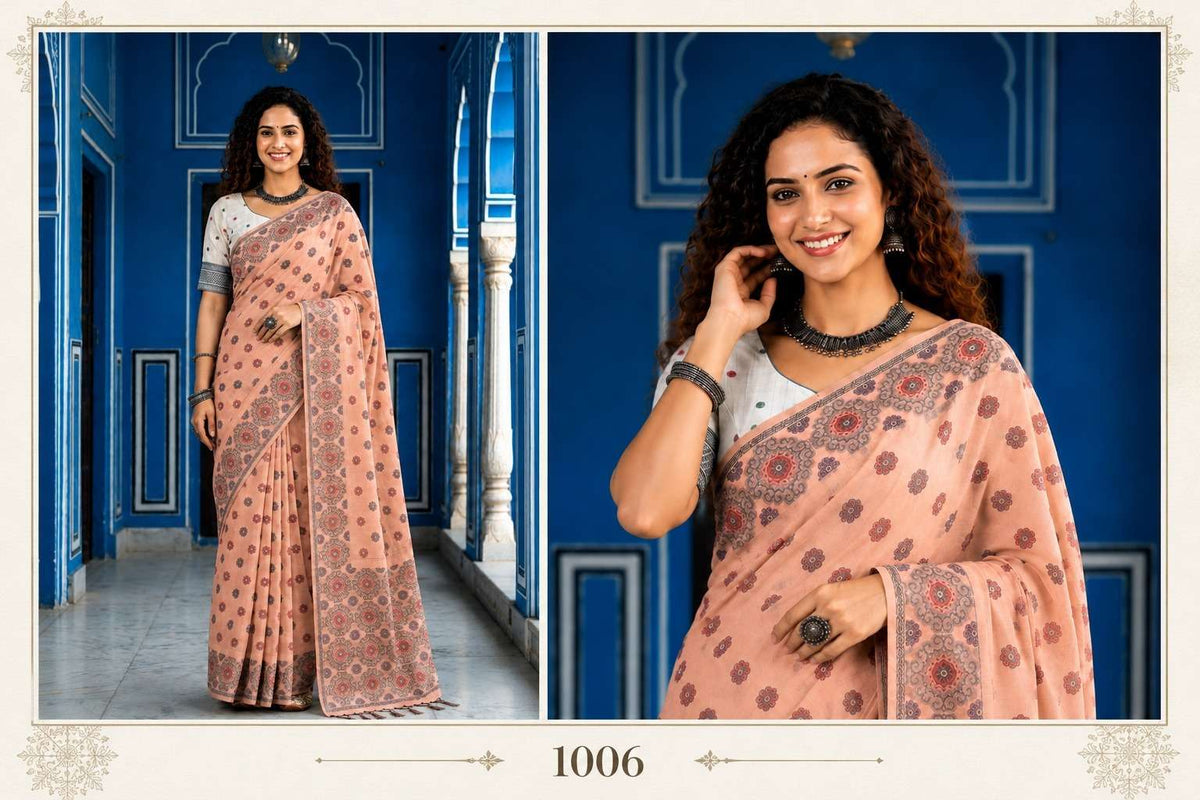 Bunawat Aananya Cotton Printed Sarees Wholesale Catalog With Blouse Piece - Amrah Wholesale