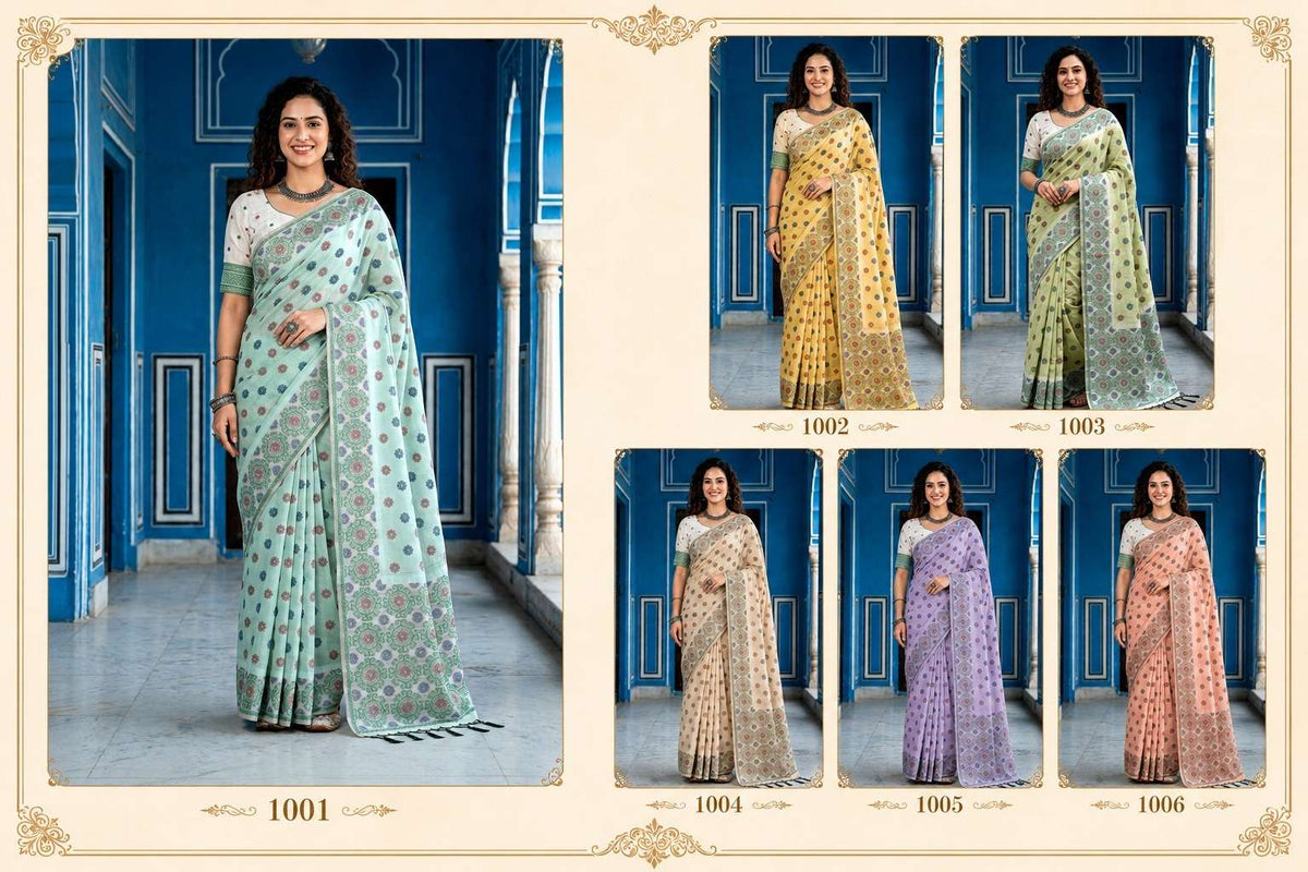 Bunawat Aananya Cotton Printed Sarees Wholesale Catalog With Blouse Piece - Amrah Wholesale