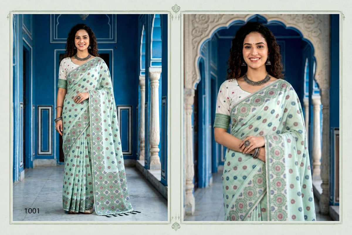 Bunawat Aananya Cotton Printed Sarees Wholesale Catalog With Blouse Piece - Amrah Wholesale