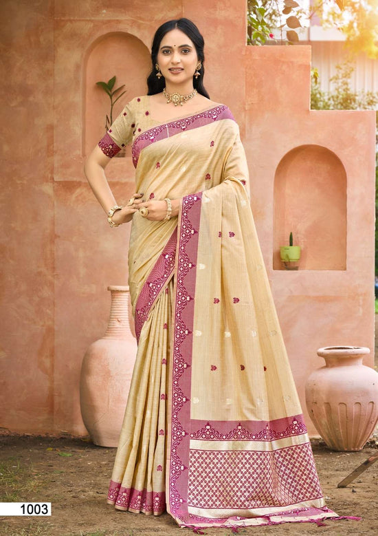 Bunawat Amolika Assam Silk Festive Printed Saree Set