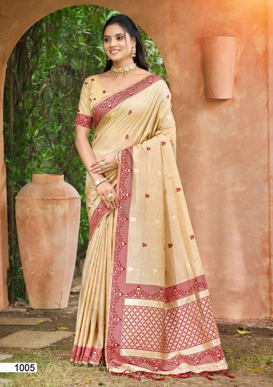 Bunawat Amolika Assam Silk Festive Printed Saree Set