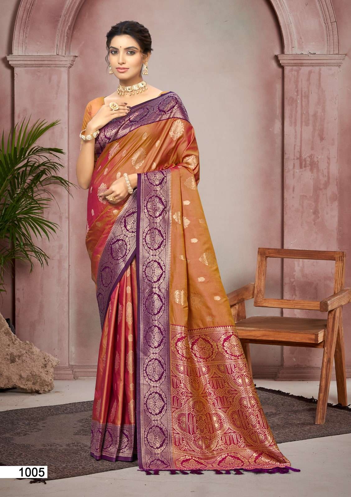 Bunawat Chitra Silk 1001 To 1006 Series Soft Silk Saree