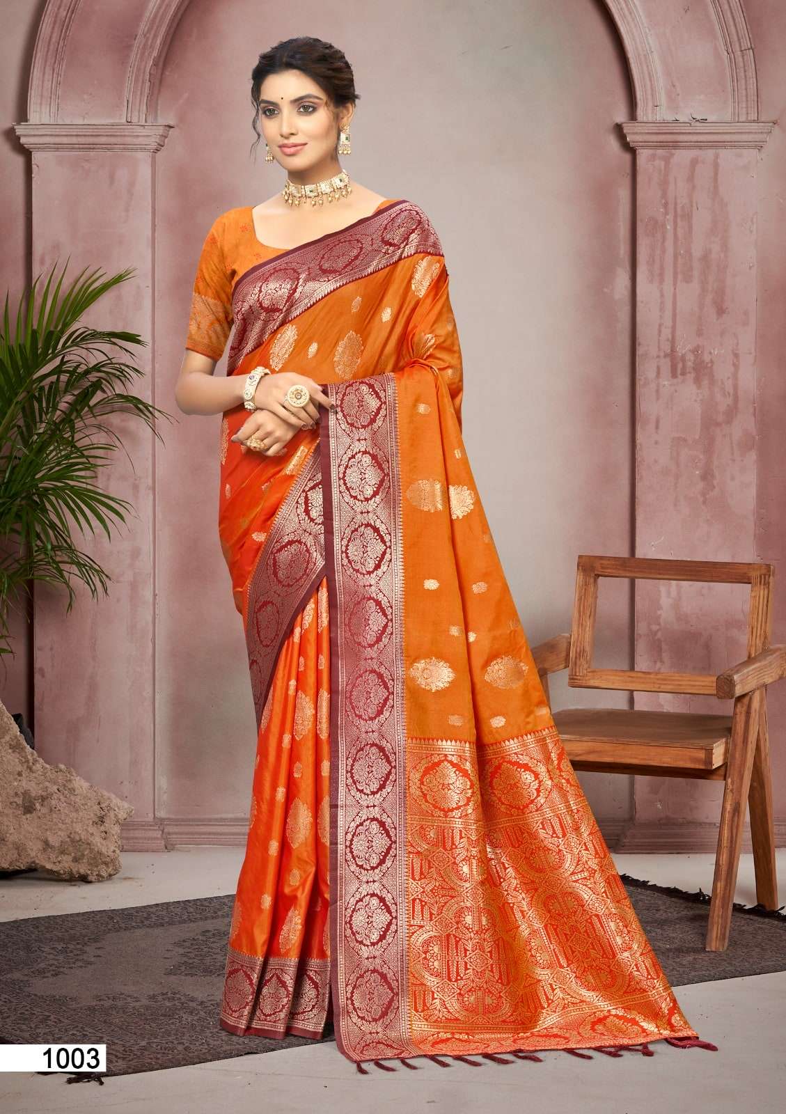 Bunawat Chitra Silk 1001 To 1006 Series Soft Silk Saree