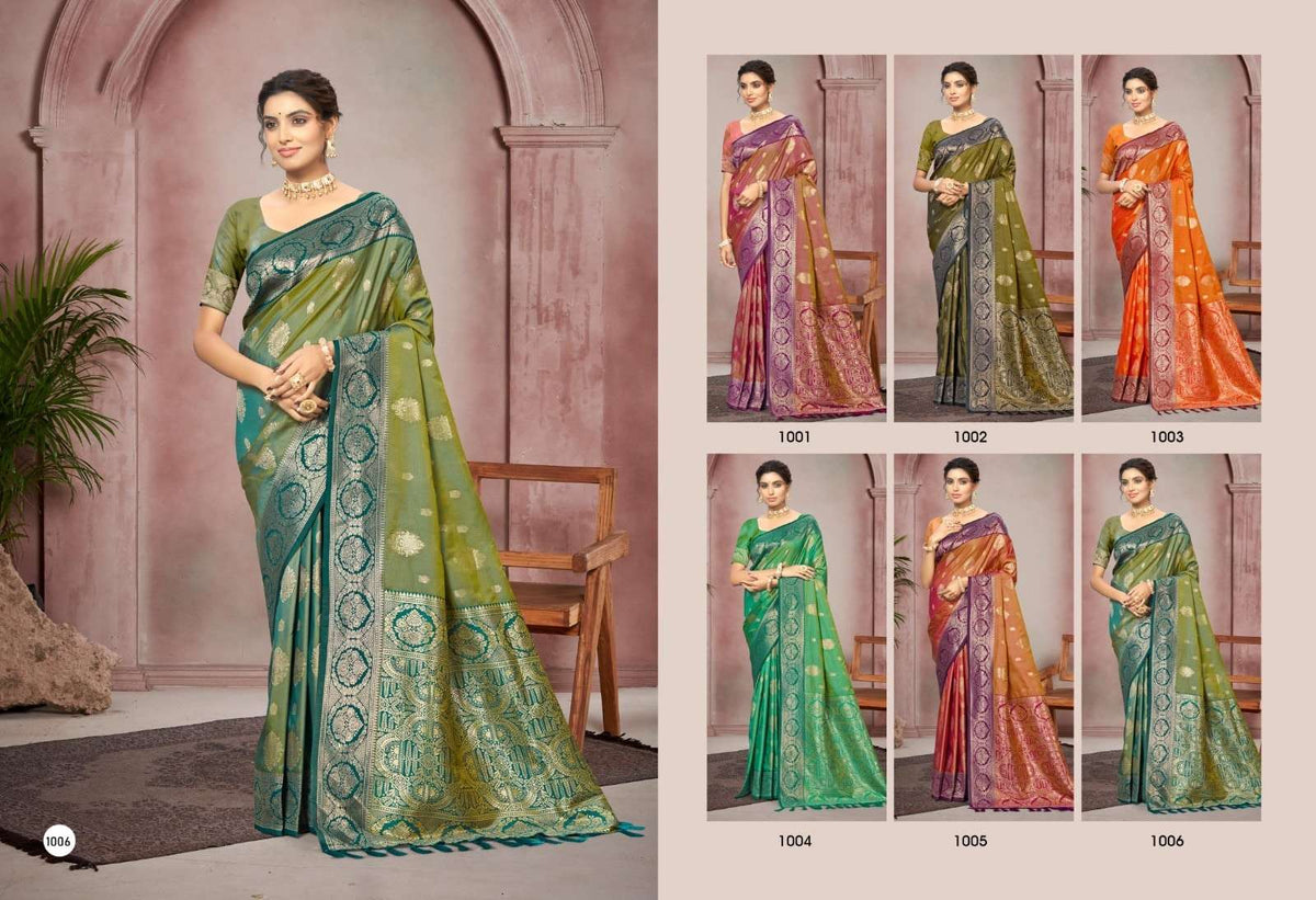 Bunawat Chitra Silk 1001 To 1006 Series Soft Silk Saree